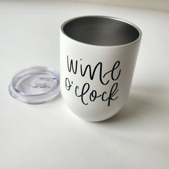 Wine O'Clock Stainless Steel Insulated Tumbler With Lid Sweet Water Decor Party - Picture 4 of 7
